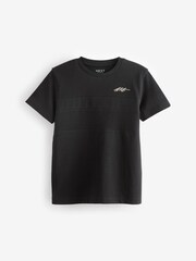Schwarz/Hellbraun - Strukturierte T-Shirts im 2er-Pack (3–16 Jahre) - Bild 2 von 5
