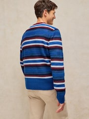 White Stuff Blue Milton Stripe Crew Neck Jumper - Image 3 of 6