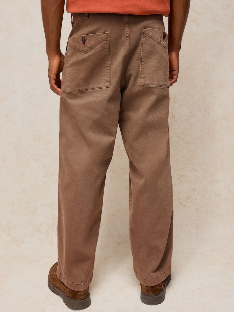 Brun - White Stuff Walker Garment Dye Wide Jeans - Image 2 sur 6 Brun - White Stuff Walker Garment Dye Wide Jeans - Image 2 sur 6