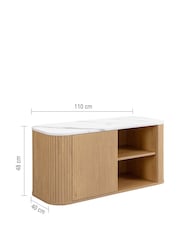 Birlea Oak Russo Small TV Unit - Image 4 of 8