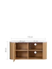 Birlea Oak Russo Small TV Unit - Image 5 of 8