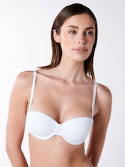 Valkoinen - Boux Avenue Microfibre Olkaimeton Rintaliivit - Kuva 3 / 4
