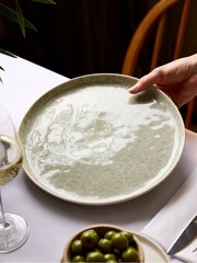 Juego de 4 platos llanos de gres Bantham de Stellar - Imagen 3 de 5