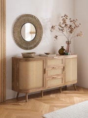 Birlea Oak Effect Noah 2 Door 3 Drawer Sideboard - Image 1 of 10