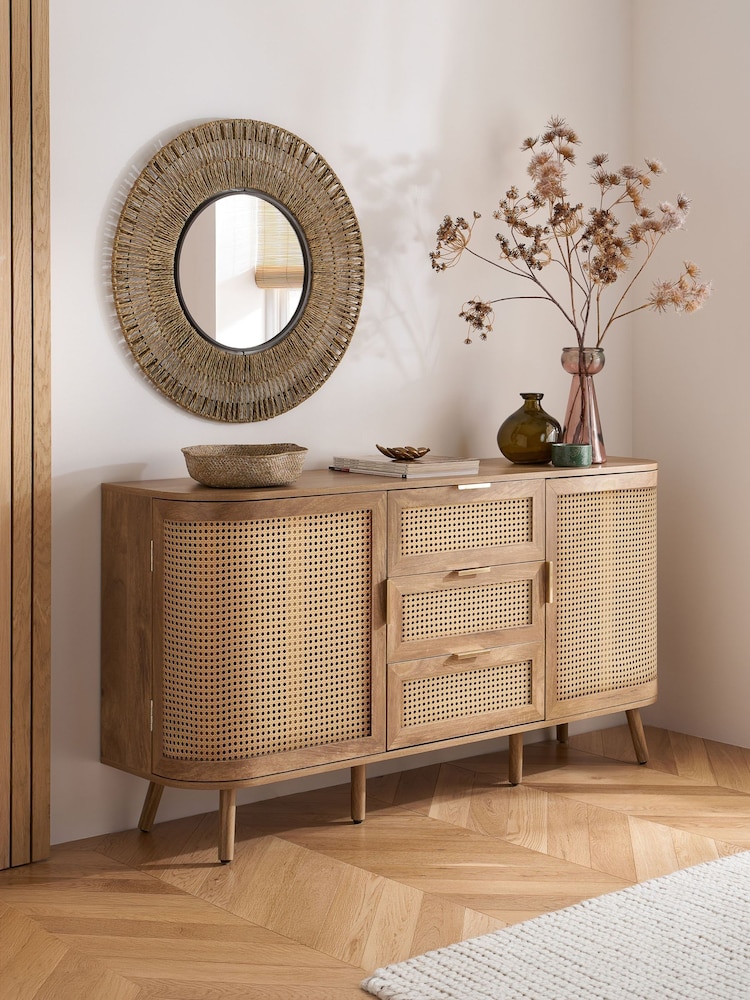 Birlea Oak Effect Noah 2 Door 3 Drawer Sideboard - Image 1 of 10 Birlea Oak Effect Noah 2 Door 3 Drawer Sideboard - Image 1 of 10