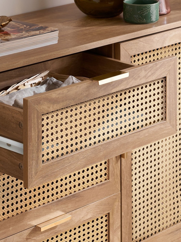 Birlea Oak Effect Noah 2 Door 3 Drawer Sideboard - Image 2 of 10 Birlea Oak Effect Noah 2 Door 3 Drawer Sideboard - Image 2 of 10