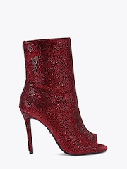 Κόκκινο - Carvela Candia Embellished Heeled Ankle Boots - Εικόνα 1 από 4