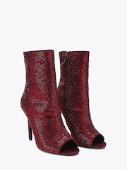 Κόκκινο - Carvela Candia Embellished Heeled Ankle Boots - Εικόνα 2 από 4