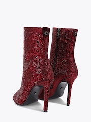 Κόκκινο - Carvela Candia Embellished Heeled Ankle Boots - Εικόνα 3 από 4