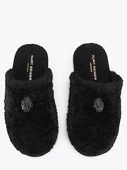 Kurt Geiger London Black Kensington Fur Slipper Shoes - Image 3 of 5