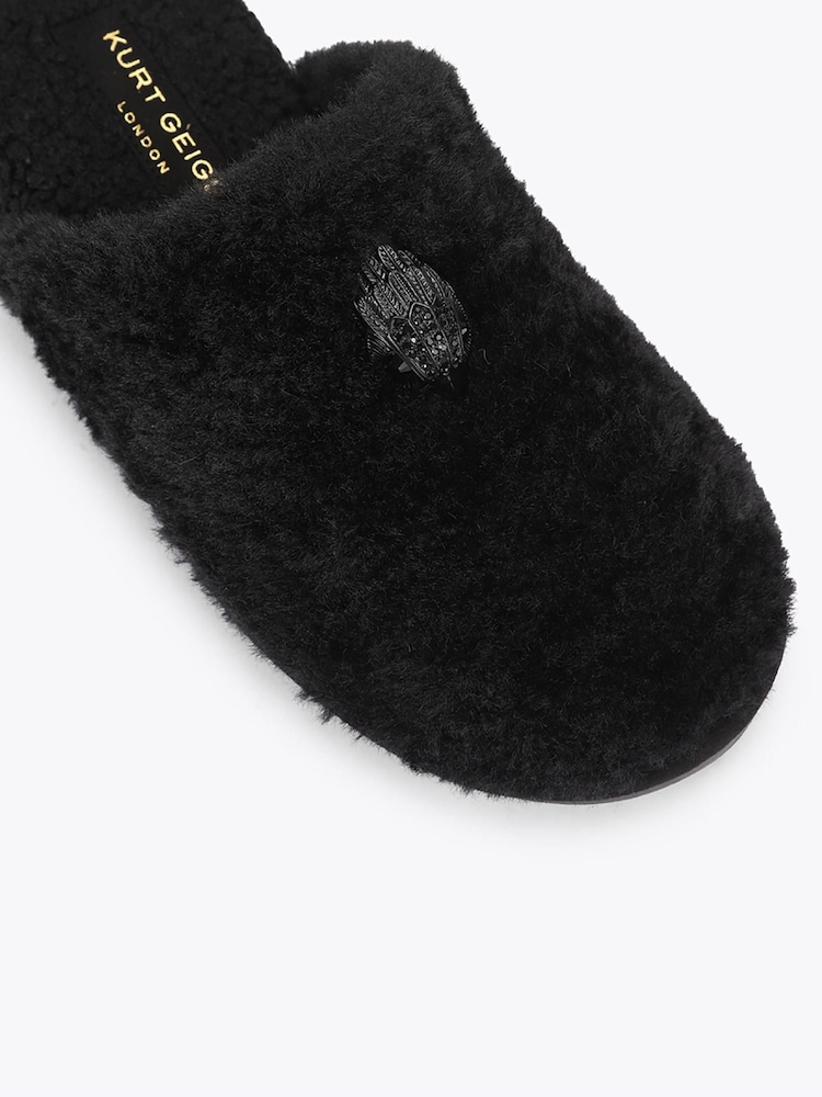 Kurt Geiger London Black Kensington Fur Slipper Shoes - Image 5 of 5 Kurt Geiger London Black Kensington Fur Slipper Shoes - Image 5 of 5