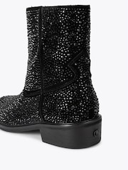 Kurt Geiger London Black Palmer Embellished Western Ankle Boots - Image 4 of 4