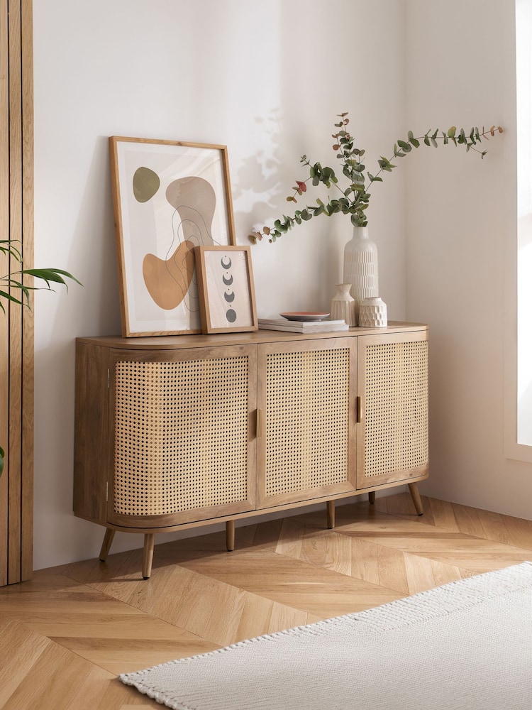 Birlea Oak Effect Noah 3 Door Sideboard - Image 1 of 6 Birlea Oak Effect Noah 3 Door Sideboard - Image 1 of 6