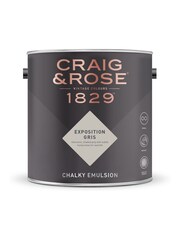 Craig & Rose Grey Chalky Emulsion Exposition Gris Paint - Image 2 of 2