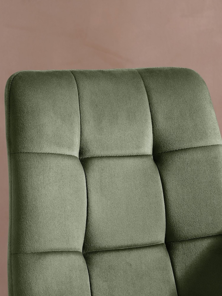 Birlea Olive Axel Fabric Dining Chairs - Image 2 of 7 Birlea Olive Axel Fabric Dining Chairs - Image 2 of 7