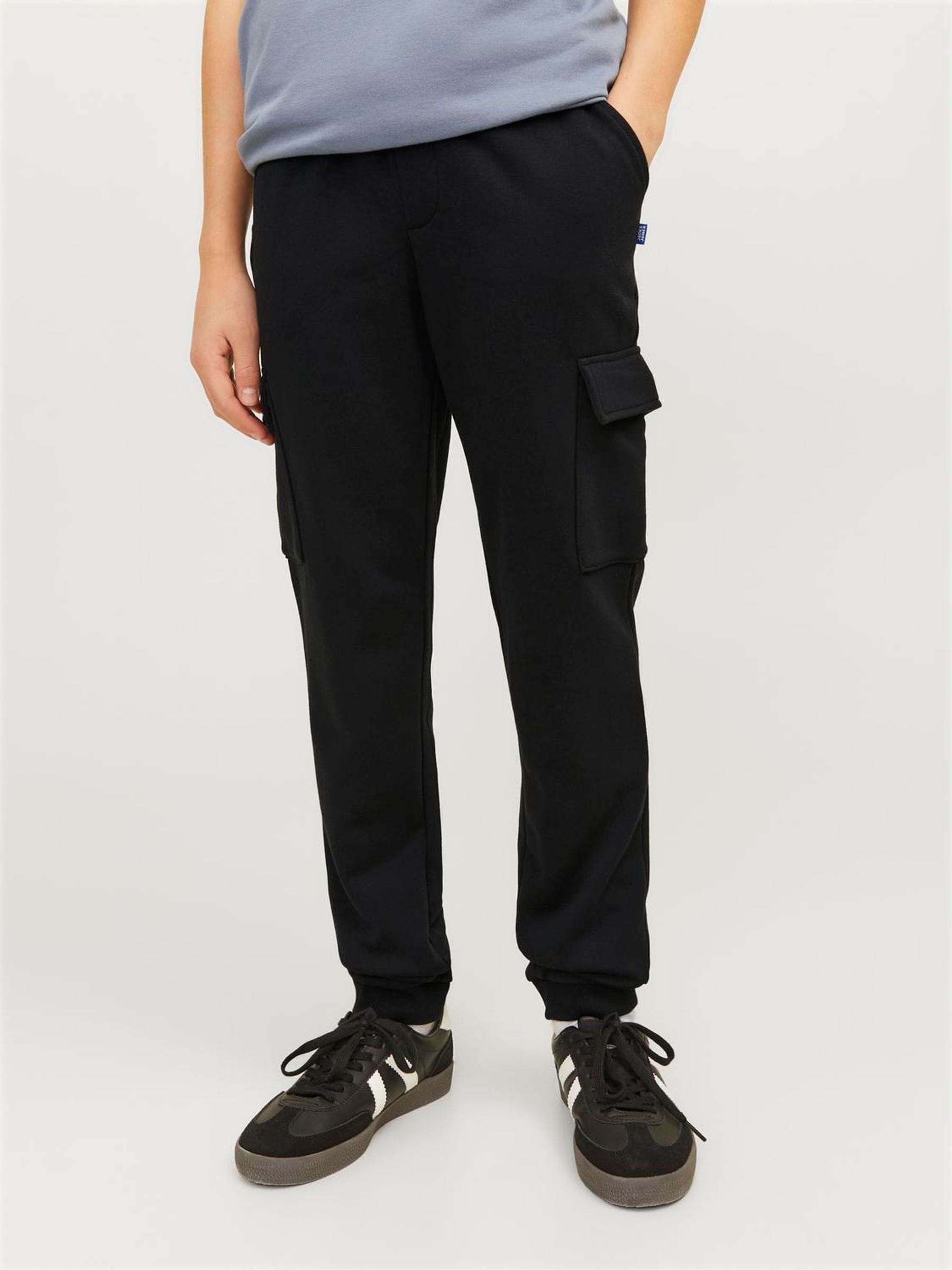 Jack & Jones Boys Black Children's Cargo Trousers Gordon Bradley - Image 2