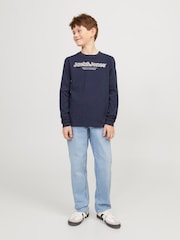 JACK & JONES Junior Light Blue Clark Regular Fit Jeans - Image 1 of 5