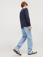JACK & JONES Junior Light Blue Clark Regular Fit Jeans - Image 3 of 5