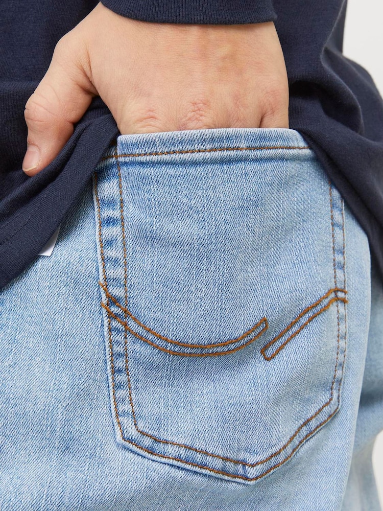 JACK & JONES Junior Light Blue Clark Regular Fit Jeans - Image 5 of 5