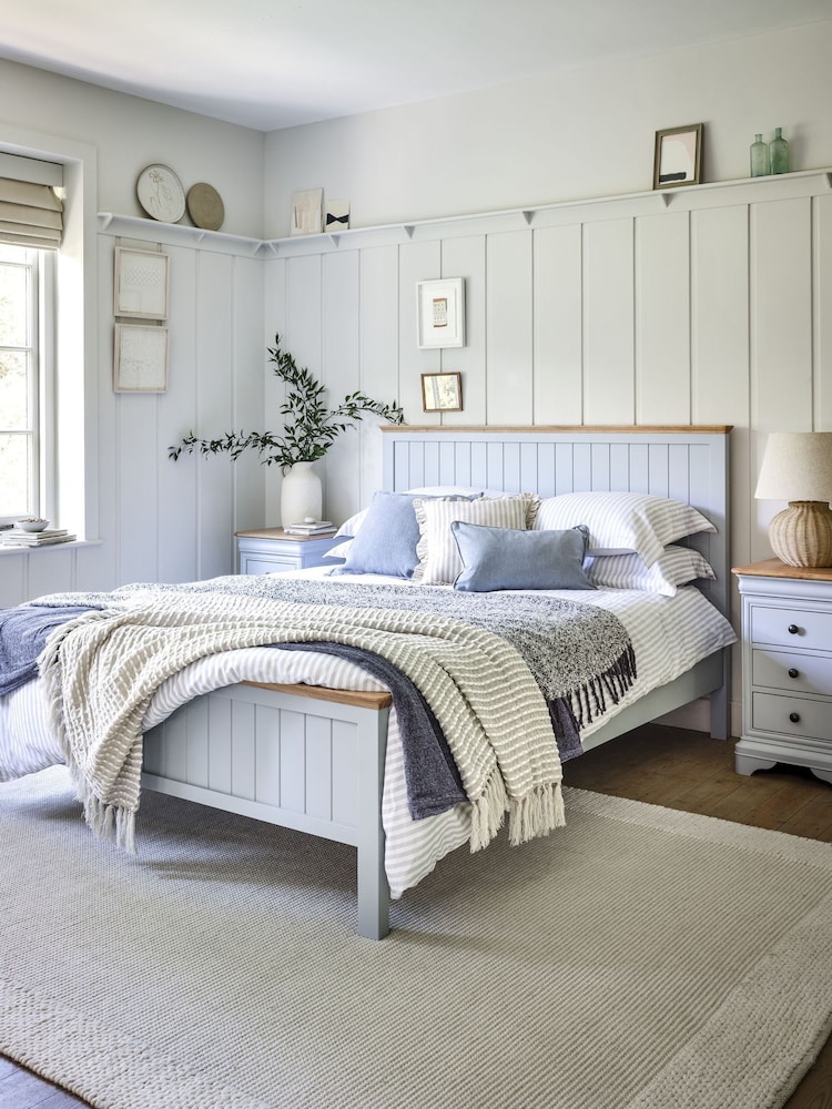Willis & Gambier Sky Blue Chantilly Bed - Image 1 of 8 Willis & Gambier Sky Blue Chantilly Bed - Image 1 of 8