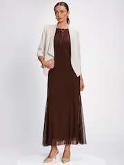 Ақ - Jolie Moi Draped Open Collar Blazer - 6суретінің 1 суреті