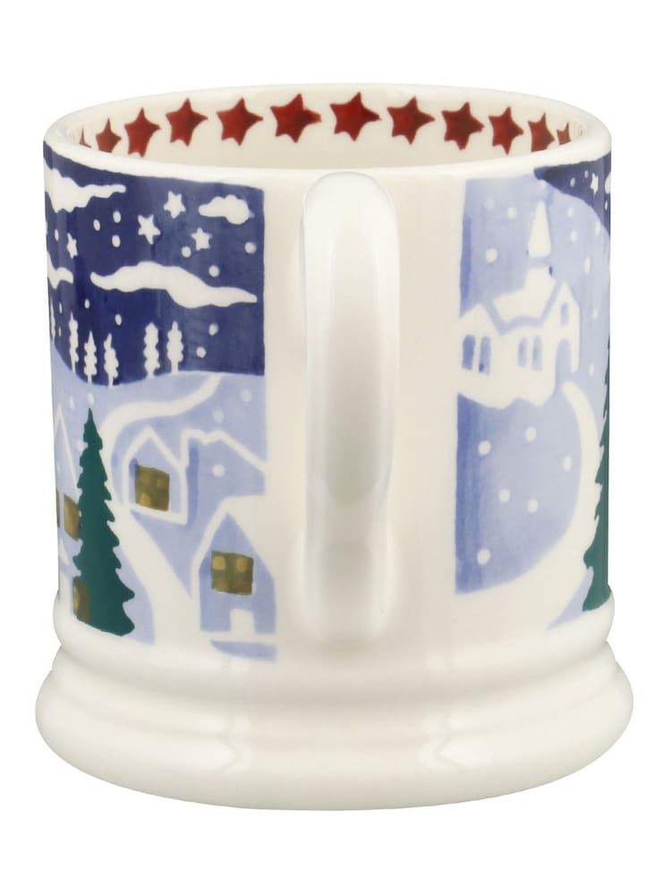 Emma Bridgewater Cream Christmas Icons Winter Village 1/2 Pint Mug - Image 2 of 3 Emma Bridgewater Cream Christmas Icons Winter Village 1/2 Pint Mug - Image 2 of 3