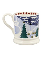 Emma Bridgewater Cream Christmas Icons Winter Village 1/2 Pint Mug - Image 3 of 3
