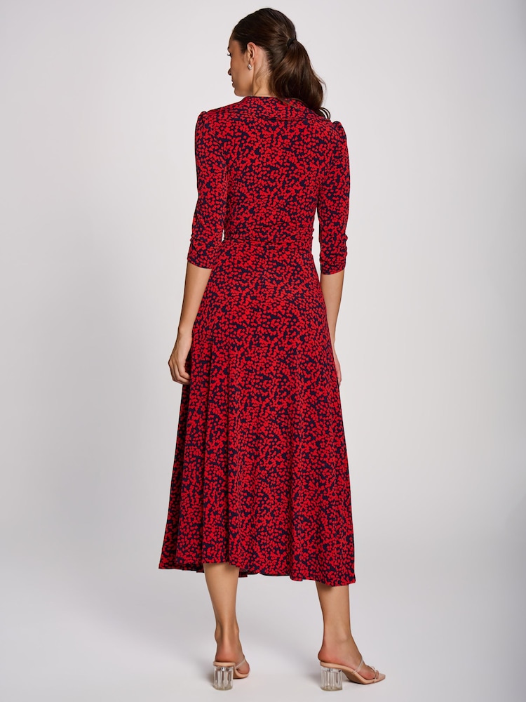 Rood - Jolie Moi Maxi-jurk van jersey met wikkelvoorkant - Afbeelding 2 van 6 Rood - Jolie Moi Maxi-jurk van jersey met wikkelvoorkant - Afbeelding 2 van 6