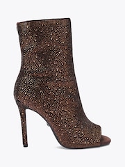 Καφετί - Carvela Candia Embellished Heeled Ankle Boots - Εικόνα 1 από 4