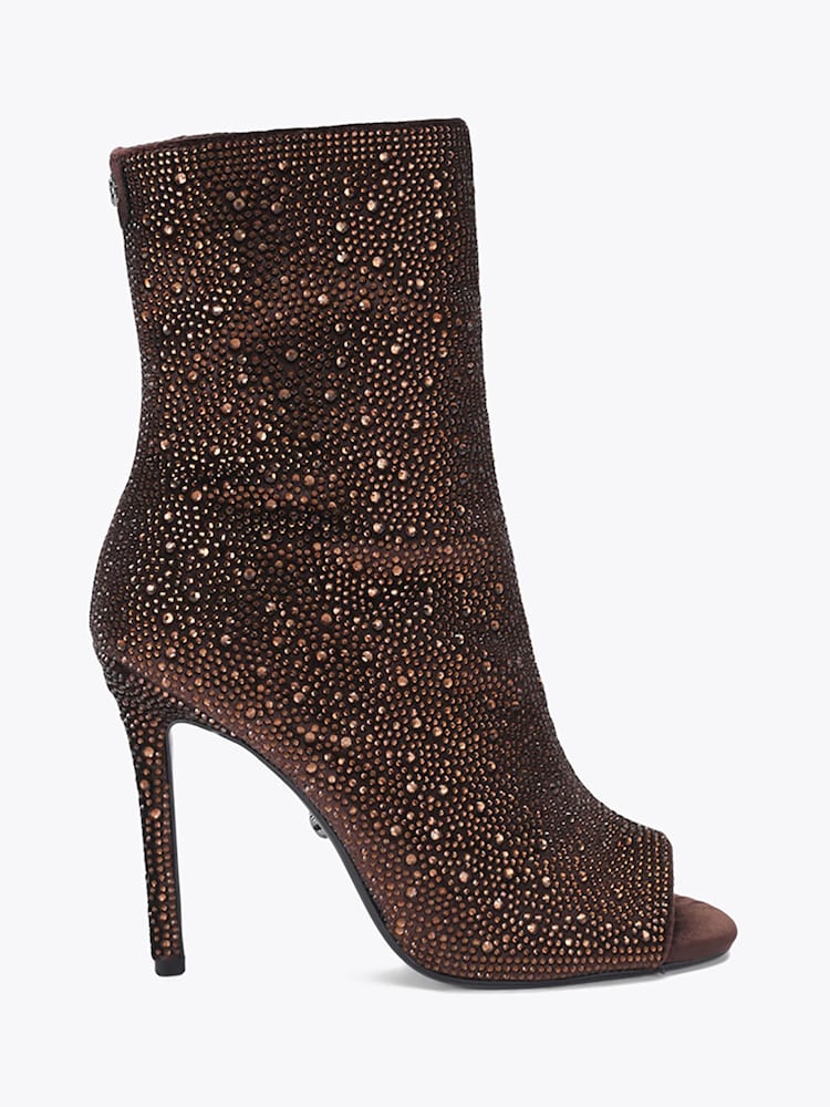 Καφετί - Carvela Candia Embellished Heeled Ankle Boots - Εικόνα 1 από 4 Καφετί - Carvela Candia Embellished Heeled Ankle Boots - Εικόνα 1 από 4