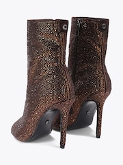 Καφετί - Carvela Candia Embellished Heeled Ankle Boots - Εικόνα 3 από 4