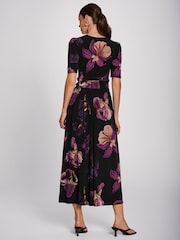 Jolie Moi Purple Printed Jersey Maxi Dress - Image 2 of 6