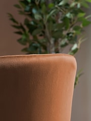 Birlea Oak Axel Oval Dining Table With 2 Brown Chairs & Bench - Image 6 of 9
