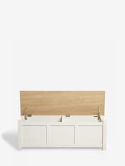 Cream Malvern Oak Effect Hallway Storage Bench - Image 5 of 9