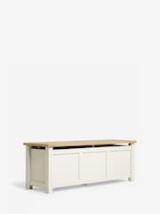 Cream Malvern Oak Effect Hallway Storage Bench - Image 6 of 9