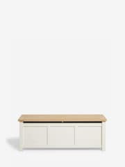 Cream Malvern Oak Effect Hallway Storage Bench - Image 7 of 9