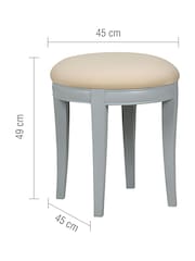 Willis & Gambier Dove Grey Chantilly Stool - Image 3 of 4