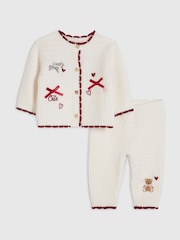 River Island Cream Little Princess Cardigan Set - Image 1 of 5