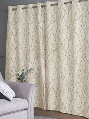 Natural Next Delicate Willow Print Eyelet Lined Curtains - Image 1 of 4