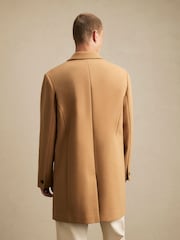 River Island Brown Faux Wool Overcoat - Image 4 of 4