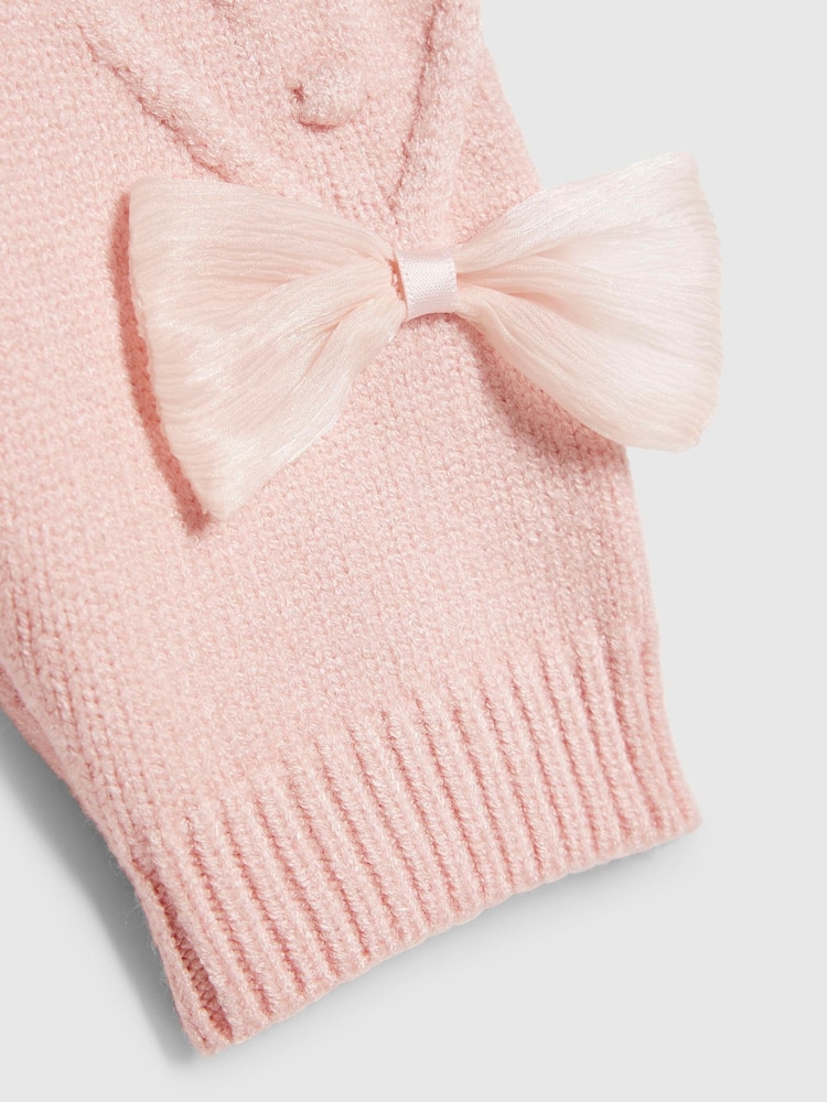 River Island Pink Bow Tulle Knit Legging Set - Image 5 of 5 River Island Pink Bow Tulle Knit Legging Set - Image 5 of 5