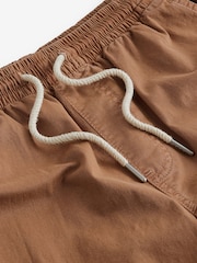 Rust Brown Washed Cotton Elasticated Waist Shorts - Image 7 of 9