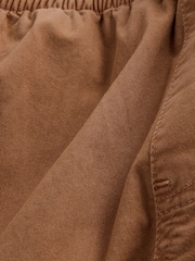 Rust Brown Washed Cotton Elasticated Waist Shorts - Image 9 of 9