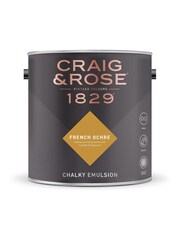 Craig & Rose Ochre Yellow Chalky Emulsion French Ochre 2.5Lt Paint - Image 2 of 2