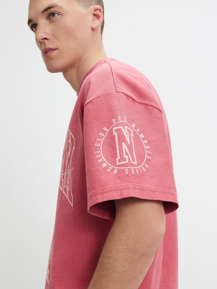 River Island Oversized Fit New York Badge T-Shirt - 4의 이미지 4