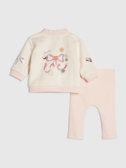 River Island Cream Bow Embroidered Cardigan - Image 2 of 5