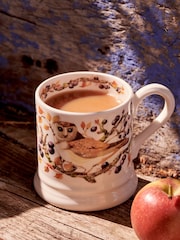 Emma Bridgewater Cream Owl In Sloe Berries 1/2 Pint Mug - Image 1 of 4
