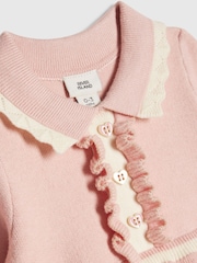 River Island Pink Tulle Hybrid Knit Dress - Image 3 of 4