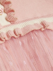 River Island Pink Tulle Hybrid Knit Dress - Image 4 of 4