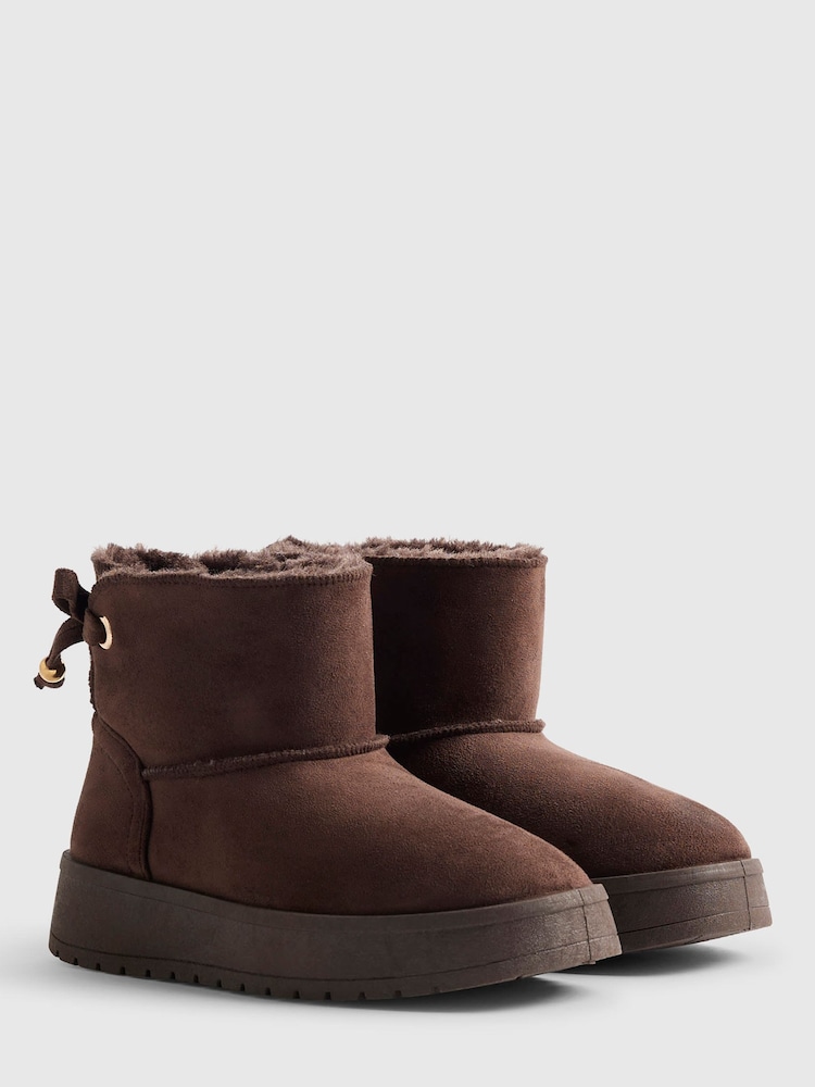 River Island Chocolate Brown Snug Boots - Image 2 of 5
